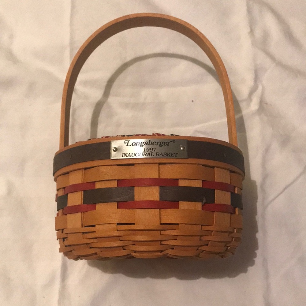 Red, white and blue Longaberger basket
